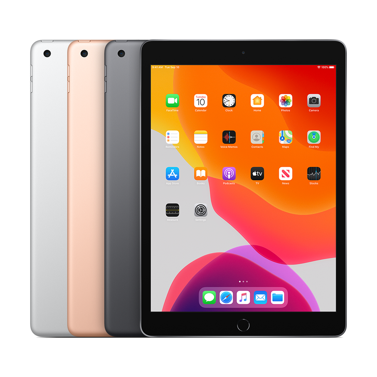 Back of the iPad 7 in its colors