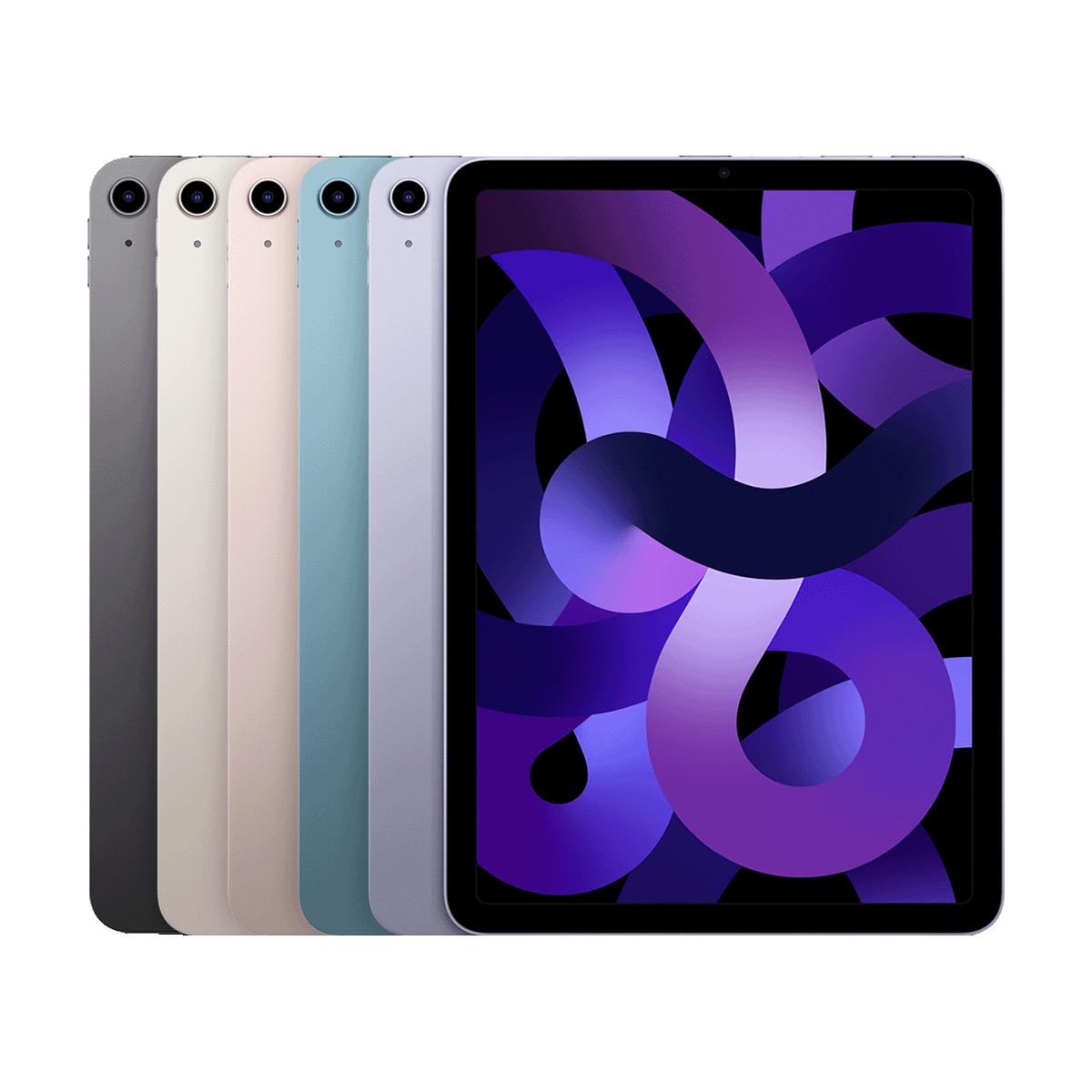 Back of the iPad Air 5 in its colors