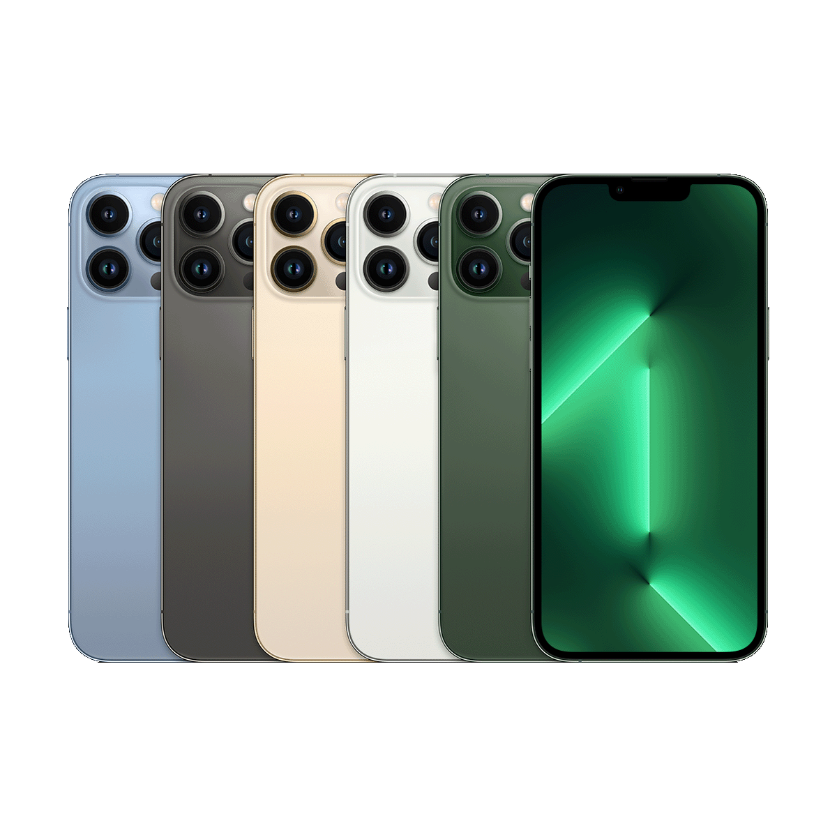Back of the iPhone 13 Pro Max in its colors