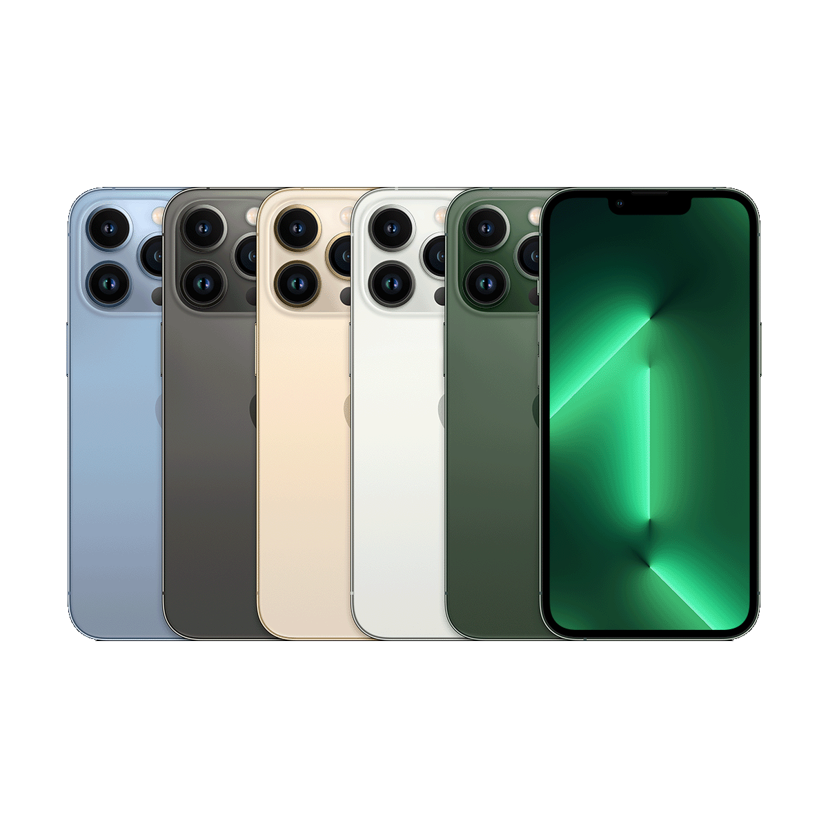 Back of the iPhone 13 Pro in its colors