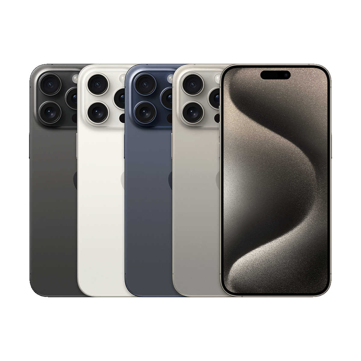 Back of the iPhone 15 Pro Max in its colors