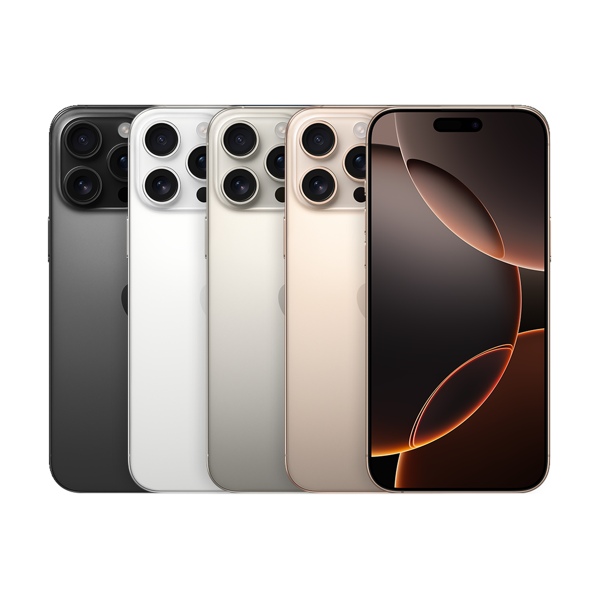 Back of the iPhone 16 Pro Max in its colors
